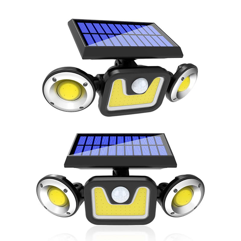 Solar Outdoor 3-Head Adjustable 360°Rotating Wide-Angle Floodlight SP