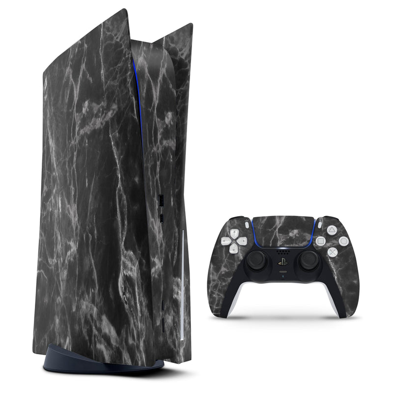 Smooth Black Marble - Full Body Skin Decal Wrap Kit for Sony