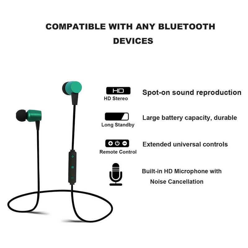 Mini In Ear Wireless Sports Bluetooth Headset with Microphone
