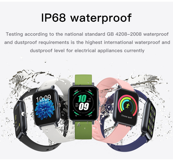High Quality Waterproof Full Touch Screen Sport Bluetooth SmartWatch